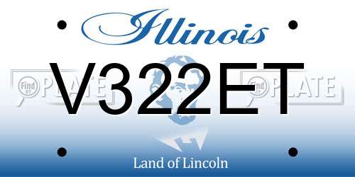 V322ET Illinois License Plate