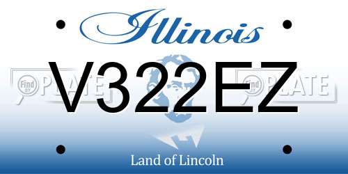 V322EZ Illinois License Plate