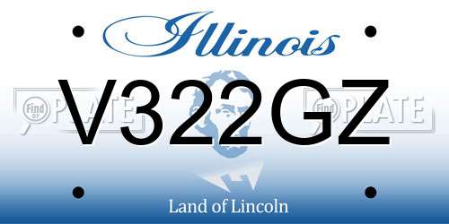 V322GZ Illinois License Plate