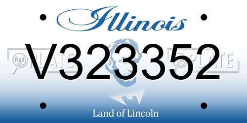 V323352 Illinois License Plate