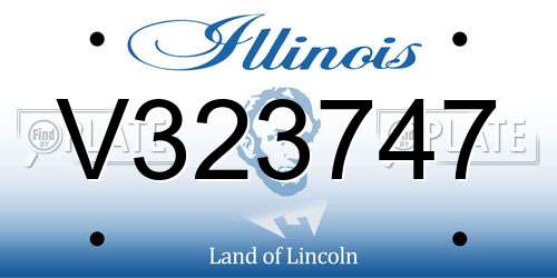 V323747 Illinois License Plate