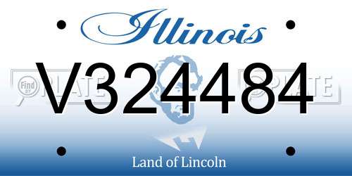 V324484 Illinois License Plate