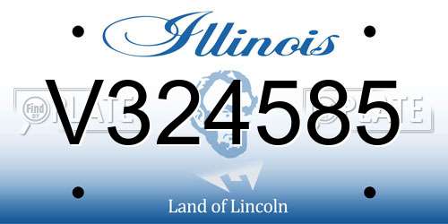 V324585 Illinois License Plate