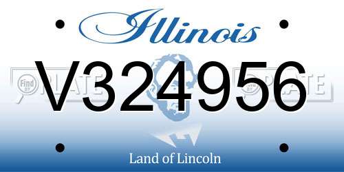V324956 Illinois License Plate
