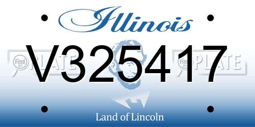 V325417 Illinois License Plate