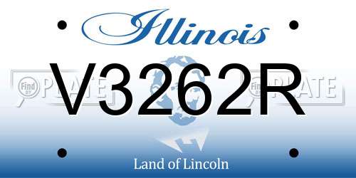 V3262R Illinois License Plate