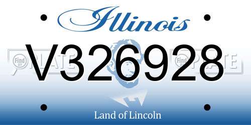 V326928 Illinois License Plate