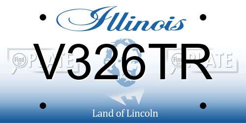 V326TR Illinois License Plate
