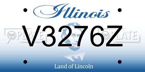 V3276Z Illinois License Plate