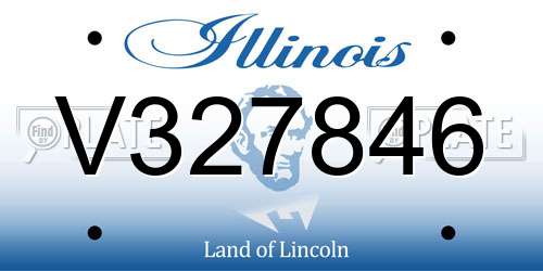 V327846 Illinois License Plate
