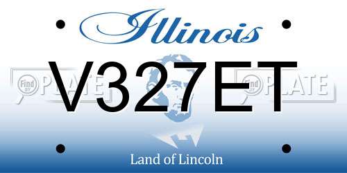 V327ET Illinois License Plate
