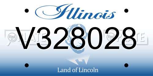V328028 Illinois License Plate