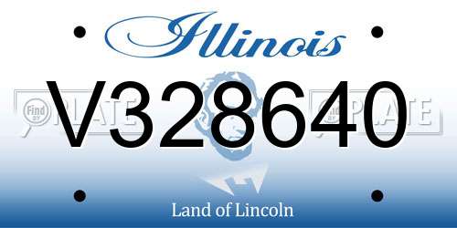 V328640 Illinois License Plate