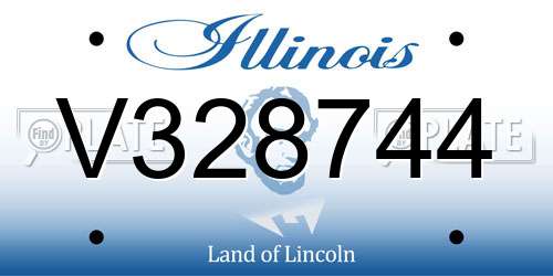 V328744 Illinois License Plate