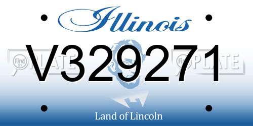 V329271 Illinois License Plate