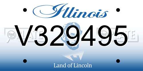 V329495 Illinois License Plate