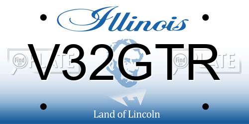 V32GTR Illinois License Plate