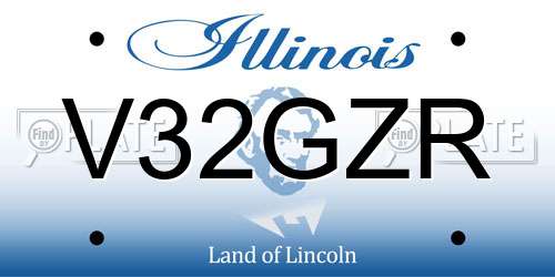V32GZR Illinois License Plate