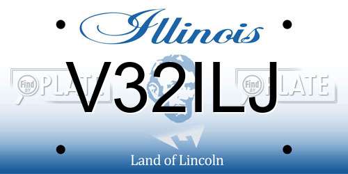 V32ILJ Illinois License Plate