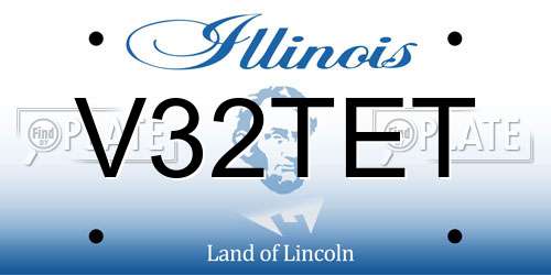 V32TET Illinois License Plate