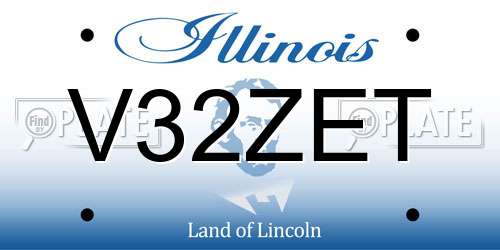V32ZET Illinois License Plate