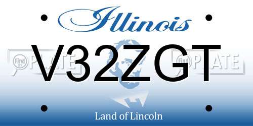 V32ZGT Illinois License Plate