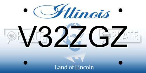 V32ZGZ Illinois License Plate