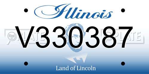 V330387 Illinois License Plate