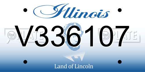 V336107 Illinois License Plate