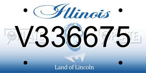 V336675 Illinois License Plate