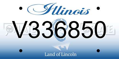 V336850 Illinois License Plate