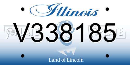 V338185 Illinois License Plate