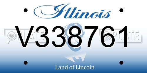 V338761 Illinois License Plate