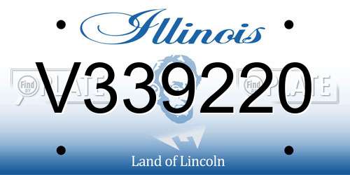 V339220 Illinois License Plate