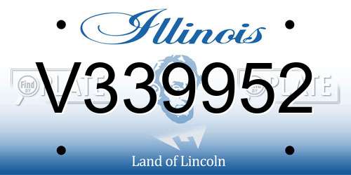 V339952 Illinois License Plate