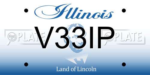 V33IP Illinois License Plate