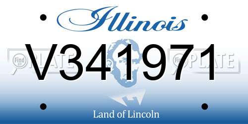 V341971 Illinois License Plate