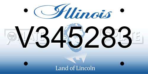 V345283 Illinois License Plate