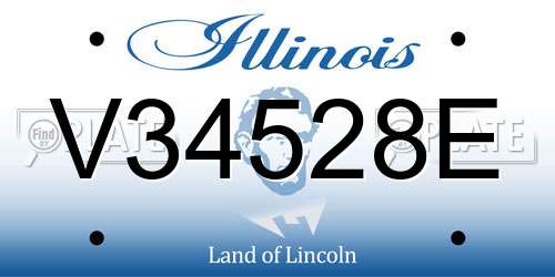 V34528E Illinois License Plate