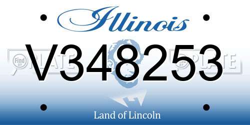 V348253 Illinois License Plate
