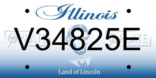 V34825E Illinois License Plate