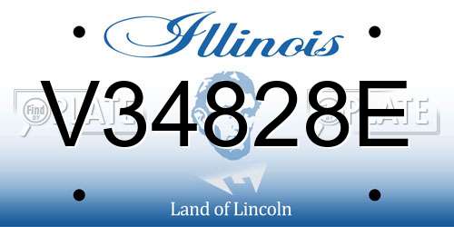 V34828E Illinois License Plate