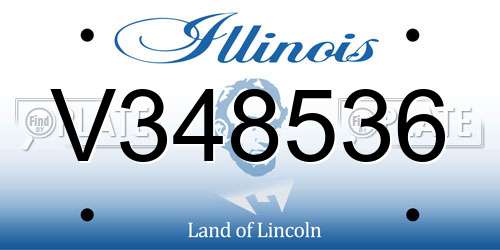 V348536 Illinois License Plate