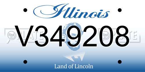 V349208 Illinois License Plate