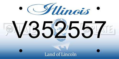 V352557 Illinois License Plate