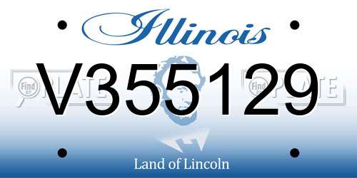 V355129 Illinois License Plate