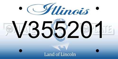 V355201 Illinois License Plate
