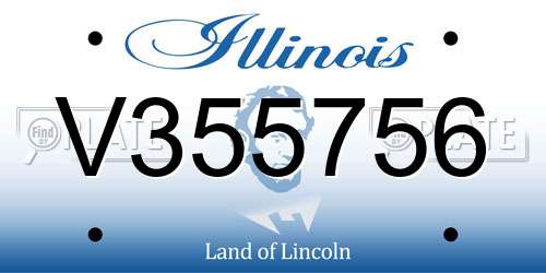 V355756 Illinois License Plate