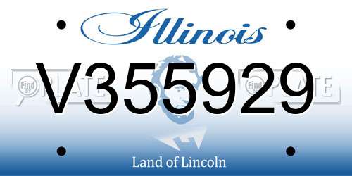 V355929 Illinois License Plate