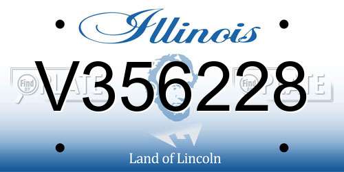 V356228 Illinois License Plate